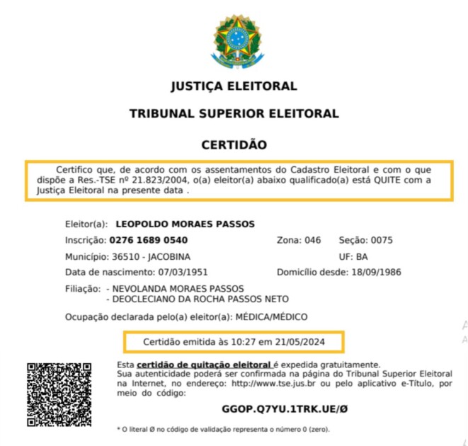 Leopoldo Passos emite nota e afirma que segue firme com pré-candidatura a prefeito CERTIDAO_LEOPOLDO_PASSOS_664dd445d2ffe